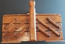 Vintage houten knutsel/naaikoffer