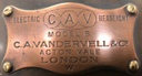 1 paar Koperen lichten C.A. Vandervell & Co.