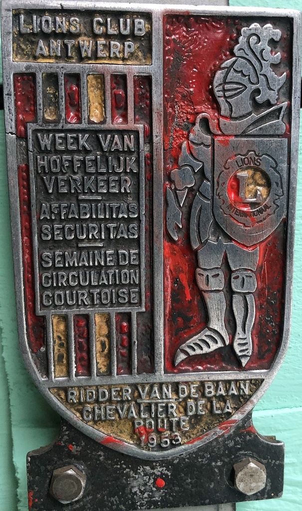Badge Lions club Antwerp 1953