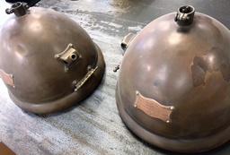 [8-00090] 1 pair of Copper lights C.A. Vandervell & Co.
